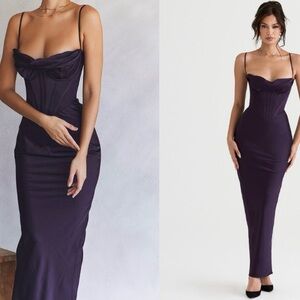 HOUSE OF CB 'Charmaine' Night Shade Corset Maxi Dress/Size S-US 4-6 /PA1106